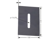 Industriehof® Abstreifer 138 x 100 x 3 mm, Bohrung 70 x 11 mm für Lely, 51-L105 Industriehof® Abstreifer 138 x 100 x 3 mm, Bohrung 70 x 11 mm für Lely, 51-L105
