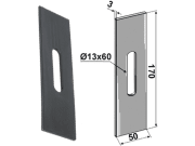 Abstreifer, 170 x 50 x 3 mm, Bohrung L x B 60 x 13 mm für Rabe Abstreifer, 170 x 50 x 3 mm, Bohrung L x B 60 x 13 mm für Rabe