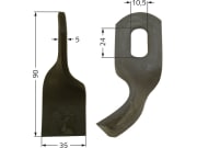 Schlegelmesser gedreht 90 x 35 x 5 mm, Bohrung L x B 24 x 10,5 mm, für Agria, Gutbrod, Doppstadt, Epoke, Fischer, Hansa, Turner, Votex Fräsen Schlegelmesser gedreht 90 x 35 x 5 mm, Bohrung L x B 24 x 10,5 mm, für Agria, Gutbrod, Doppstadt, Epoke, Fischer, Hansa, Turner, Votex Fräsen