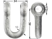 Industriehof® Schäkel gerade, Bohrung 10 mm, für Agria, Epoke, Fischer, Hansa, Votex Industriehof® Schäkel gerade, Bohrung 10 mm, für Agria, Epoke, Fischer, Hansa, Votex