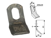 Industriehof® Y-Messer 83 x 40 x 6 mm, Bohrung 30 x 18 mm, für Mulcher: Howard Industriehof® Y-Messer 83 x 40 x 6 mm, Bohrung 30 x 18 mm, für Mulcher: Howard