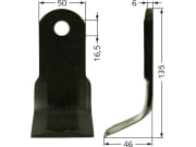 Industriehof® Y-Messer 135 x 50 x 6 mm, Bohrung 16,5 mm, für Mulcher: Humus Industriehof® Y-Messer 135 x 50 x 6 mm, Bohrung 16,5 mm, für Mulcher: Humus