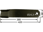 Industriehof® Schlegelmesser rechts 420 x 80 x 10 mm, Bohrung 24,3 mm, für Rübenroder Humus "HK 2000", "HKP 3000", "HKN 950" Fräsen, 63-IND-34-AR Industriehof® Schlegelmesser rechts 420 x 80 x 10 mm, Bohrung 24,3 mm, für Rübenroder Humus "HK 2000", "HKP 3000", "HKN 950" Fräsen, 63-IND-34-AR