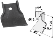 Schlegelhäckslerklinge 120 x 64; 90 x 5,5 mm Bohrung 13 mm für JF Schlegelhäckslerklinge 120 x 64; 90 x 5,5 mm Bohrung 13 mm für JF