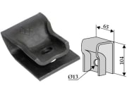 Halter 104 x 65 x 6,5 mm Bohrung 13 mm für JF Halter 104 x 65 x 6,5 mm Bohrung 13 mm für JF
