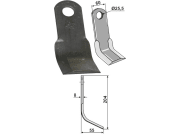 Y-Messer 204 x 60 x 8 mm, Bohrung 25,5 mm, für Agricom, Procomas, Sicma (Miglianico), Vigolo Y-Messer 204 x 60 x 8 mm, Bohrung 25,5 mm, für Agricom, Procomas, Sicma (Miglianico), Vigolo