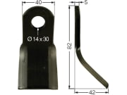 Y-Messer 82 x 40 x 5 mm, Bohrung L x B 30 x 14 mm, für Mulcher: Agrimaster, Agrotec, Agria, Caroni, Fischer, HMF Frei, Maschio, Rasant, S.M.A., Zappator Y-Messer 82 x 40 x 5 mm, Bohrung L x B 30 x 14 mm, für Mulcher: Agrimaster, Agrotec, Agria, Caroni, Fischer, HMF Frei, Maschio, Rasant, S.M.A., Zappator