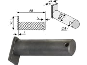Bolzen 88 x 25 mm, Bohrung 5 mm für Sovema Bolzen 88 x 25 mm, Bohrung 5 mm für Sovema