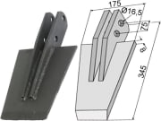 Industriehof® Spaten 345 x 175 x 8 mm, Abstand Bohrungen 75 mm, Bohrung 16,5 mm, für Celli Industriehof® Spaten 345 x 175 x 8 mm, Abstand Bohrungen 75 mm, Bohrung 16,5 mm, für Celli