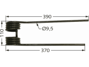 Kreiselheuerzinken rechts 395 x 110 x 9,5 mm für Kuhn Kreiselheuer GF 400, 500, 600, 5000, 6000, 7000, 8000, 10000, 13000, 17000 Kreiselheuerzinken rechts 395 x 110 x 9,5 mm für Kuhn Kreiselheuer GF 400, 500, 600, 5000, 6000, 7000, 8000, 10000, 13000, 17000