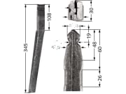 Kreiseleggenzinken links/rechts 19,6 x 345 x 30 mm, für Pöttinger Kreiseleggenzinken links/rechts 19,6 x 345 x 30 mm, für Pöttinger