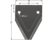 Messerklinge 75 x 58 x 2,0 mm, glatt, für Mörtl Messerklinge 75 x 58 x 2,0 mm, glatt, für Mörtl