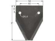 Messerklinge 75 x 58 x 2,0 mm, gezahnt, für Mörtl Messerklinge 75 x 58 x 2,0 mm, gezahnt, für Mörtl