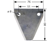 Fräsmesserklinge, 82 x 76 x 3 mm, glatt, gerade für Himel Fräsmesserklinge, 82 x 76 x 3 mm, glatt, gerade für Himel