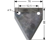 Fräsmesserklinge, 88 x 76 x 3 mm, gerade, für Faresin Fräsmesserklinge, 88 x 76 x 3 mm, gerade, für Faresin