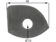 Lagerauge, Länge 40 mm, Bohrung 10 mm Lagerauge, Länge 40 mm, Bohrung 10 mm