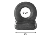 Anschweißring, 54 x 45 mm, Ø 20 mm, für Kettenspanner Anschweißring, 54 x 45 mm, Ø 20 mm, für Kettenspanner