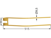 Kreiselschwaderzinken 515 x 90 x 9,5 mm für Niemeyer Kreiselschwaderzinken 515 x 90 x 9,5 mm für Niemeyer