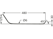 Radrechenzinken 480 x 125 x 6 mm für Landsberg Radrechenzinken 480 x 125 x 6 mm für Landsberg