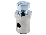 Schraubnippel Ø Kopf 8 mm, Ø Schaft 7 mm, Länge 10 mm, montiert, mit Sechskantschraube M 5 x 7 Schraubnippel Ø Kopf 8 mm, Ø Schaft 7 mm, Länge 10 mm, montiert, mit Sechskantschraube M 5 x 7