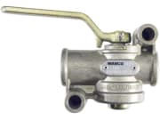 Wabco Absperrhahn, mit Entlüftung, beidseitig drehbar 90°, M 22 x 1,5 Wabco Absperrhahn, mit Entlüftung, beidseitig drehbar 90°, M 22 x 1,5