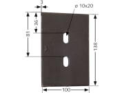 Industriehof® Abstreifer 138 x 100 x 3 mm, Bohrung 20 x 10 mm für Lely, 51-L110 Industriehof® Abstreifer 138 x 100 x 3 mm, Bohrung 20 x 10 mm für Lely, 51-L110