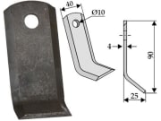 Y-Messer 90 x 40 x 4 mm, Bohrung 10 mm, für Mulcher: Stella Y-Messer 90 x 40 x 4 mm, Bohrung 10 mm, für Mulcher: Stella