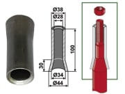 Industriehof® Einschweißbuchse Ø innen 34 mm; 28 mm, Ø außen 44 mm; 38 mm, für Zinken mit Gewinde M 20 z.B. Frontladerzinken Stoll mit Best.Nr. 10134459, 10425738, 10691239 Industriehof® Einschweißbuchse Ø innen 34 mm; 28 mm, Ø außen 44 mm; 38 mm, für Zinken mit Gewinde M 20 z.B. Frontladerzinken Stoll mit Best.Nr. 10134459, 10425738, 10691239