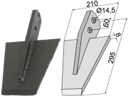 Industriehof® Spaten 295 x 210 x 8 mm, Abstand Bohrungen 60 mm, Bohrung 14,5 mm, für Falc Industriehof® Spaten 295 x 210 x 8 mm, Abstand Bohrungen 60 mm, Bohrung 14,5 mm, für Falc