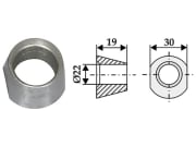 Industriehof® Exzentrische Buchse Ø 30 mm, Bohrung 22 mm, Höhe 19 mm für Frontlader, Silozinken, Futtermischermesser Industriehof® Exzentrische Buchse Ø 30 mm, Bohrung 22 mm, Höhe 19 mm für Frontlader, Silozinken, Futtermischermesser