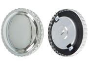 Tankdeckel universal, Chrom, Ø innen Tankstutzen 60 mm, mit Be- und Entlüftung, Bajonettverschluss Tankdeckel universal, Chrom, Ø innen Tankstutzen 60 mm, mit Be- und Entlüftung, Bajonettverschluss