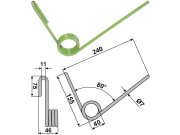 Striegelzinken 240 x 7 mm, vorn für Hassia, Lemken Striegelzinken 240 x 7 mm, vorn für Hassia, Lemken
