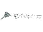 Regulierhebel rechts Magura 14, 150 °, Hub 42 mm, E 30 mm, Übersetzung 1:3,5 Regulierhebel rechts Magura 14, 150 °, Hub 42 mm, E 30 mm, Übersetzung 1:3,5