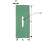 Greenflex Kunststoff-Abstreifer 180 x 80 mm, Bohrung L x B 60 x 13 mm für Rabe Greenflex Kunststoff-Abstreifer 180 x 80 mm, Bohrung L x B 60 x 13 mm für Rabe