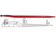 Industriehof® Frontladerzinken 920 mm, M 22 x 1,5, spitz, gekröpft, für Van Lengerich Industriehof® Frontladerzinken 920 mm, M 22 x 1,5, spitz, gekröpft, für Van Lengerich