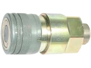 Kupplungsmuffe "FF" flachdichtend, Dichtungen Perbunan, leicht, BG 03, M 18 x 1,5, RA L 12 Kupplungsmuffe "FF" flachdichtend, Dichtungen Perbunan, leicht, BG 03, M 18 x 1,5, RA L 12
