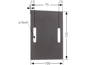 Industriehof® Abstreifer 135 x 100 x 3 mm, Bohrung 41 x 9 mm für Lely, 51-L104 Industriehof® Abstreifer 135 x 100 x 3 mm, Bohrung 41 x 9 mm für Lely, 51-L104
