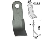Y-Messer 212 x 60 x 7 mm, Bohrung 25,5 mm, für Tierre Y-Messer 212 x 60 x 7 mm, Bohrung 25,5 mm, für Tierre