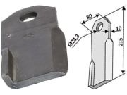 Industriehof® Schlegelmesser 215 x 80 x 10 mm, Bohrung 24,3 mm, für Humus Fräsen, 63-IND-32-A Industriehof® Schlegelmesser 215 x 80 x 10 mm, Bohrung 24,3 mm, für Humus Fräsen, 63-IND-32-A