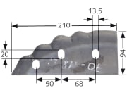 MWS Messer 210 x 94 x 5 mm, rechts, gerade für Futtermischwagen Sgariboldi MWS Messer 210 x 94 x 5 mm, rechts, gerade für Futtermischwagen Sgariboldi