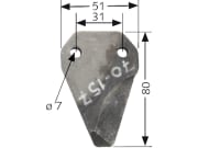 Fräsmesserklinge, 80 x 51 x 5 mm, links, glatt, gerade für Sgariboldi Fräsmesserklinge, 80 x 51 x 5 mm, links, glatt, gerade für Sgariboldi