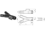 Agrotop Y-Anschluss 45 ° D1 25 mm Agrotop Y-Anschluss 45 ° D1 25 mm