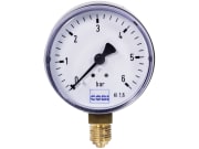 Hücobi Manometer, Anschluss 1/4" unten, 0 bis 6 bar Hücobi Manometer, Anschluss 1/4" unten, 0 bis 6 bar