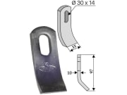 Schlegelmesser 97 x 35 x 10 mm, Bohrung L x B 30 x 14 mm, für Votex, Zappator Fräsen Schlegelmesser 97 x 35 x 10 mm, Bohrung L x B 30 x 14 mm, für Votex, Zappator Fräsen