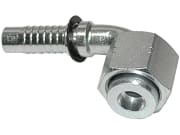 Dichtnippel "ORFS" 90 °, DN 6 - 1/4", 9/16"-18, flachdichtend, mit Überwurfmutter Dichtnippel "ORFS" 90 °, DN 6 - 1/4", 9/16"-18, flachdichtend, mit Überwurfmutter