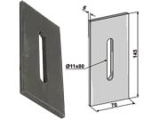 Industriehof® Abstreifer 145 x 70 x 6 mm, Bohrung 80 x 11 mm für Niemeyer Industriehof® Abstreifer 145 x 70 x 6 mm, Bohrung 80 x 11 mm für Niemeyer