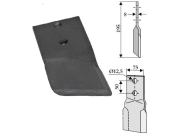 Industriehof® Schlegelmesser gerade rechts 195 x 75 x 8 mm, Bohrung 12,5 mm, für Perfect Fräsen Industriehof® Schlegelmesser gerade rechts 195 x 75 x 8 mm, Bohrung 12,5 mm, für Perfect Fräsen