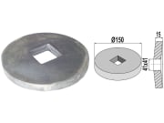 Innen- und Außenflansch 150 x 41 x 15 mm gewölbt für Vierkantwelle 40 x 40 mm Innen- und Außenflansch 150 x 41 x 15 mm gewölbt für Vierkantwelle 40 x 40 mm