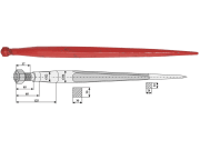 Frontladerzinken spitz, gerade 605 mm M 22 x 1,5 Frontladerzinken spitz, gerade 605 mm M 22 x 1,5