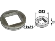 Industriehof® Vorschweißring gerade, für Vierkantwellen 28 x 28/30 x 30 mm Industriehof® Vorschweißring gerade, für Vierkantwellen 28 x 28/30 x 30 mm